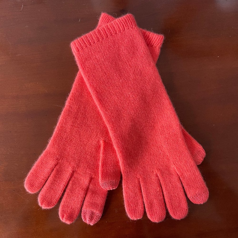 New Coral Cashmere Gloves